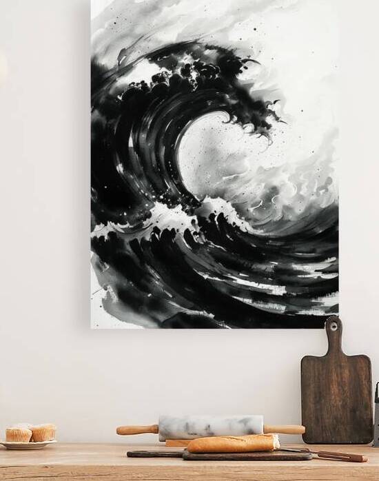 The Great Waves Fury by VintageBioCanvas Studio