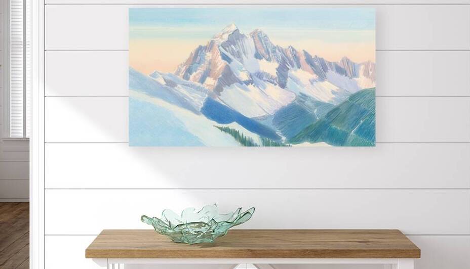 Echoes of the Frosted Peaks by VintageBioCanvas Studio