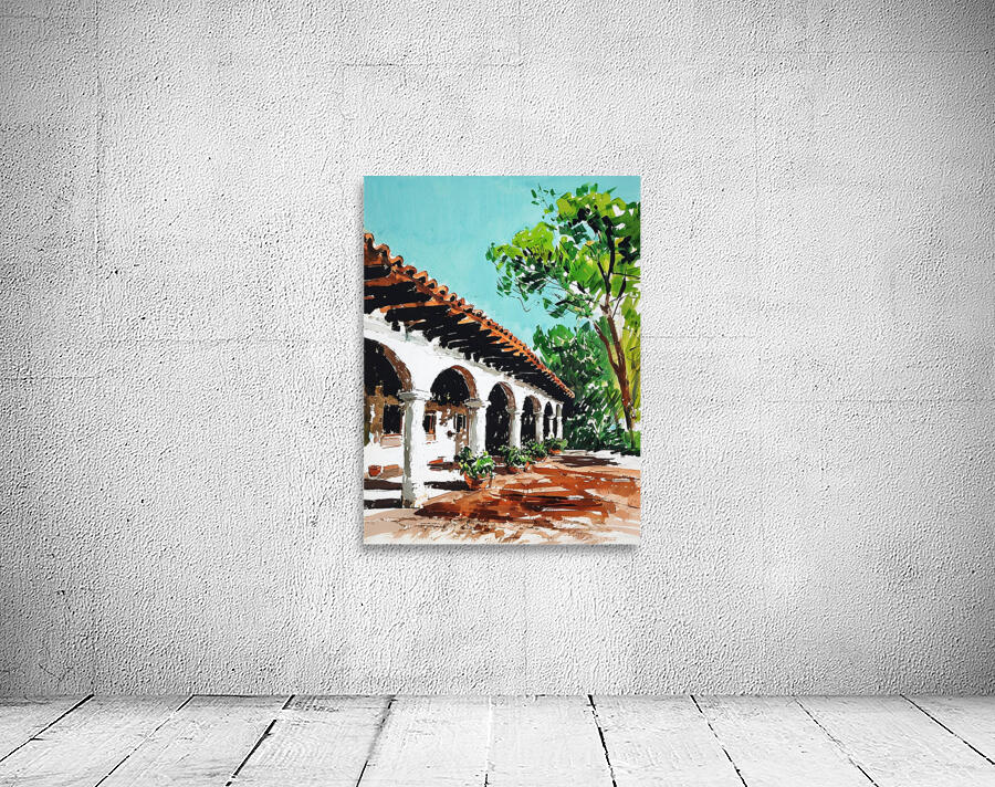 Rustic Building With Archways And Lush Greenery Surrounding Wall Preview