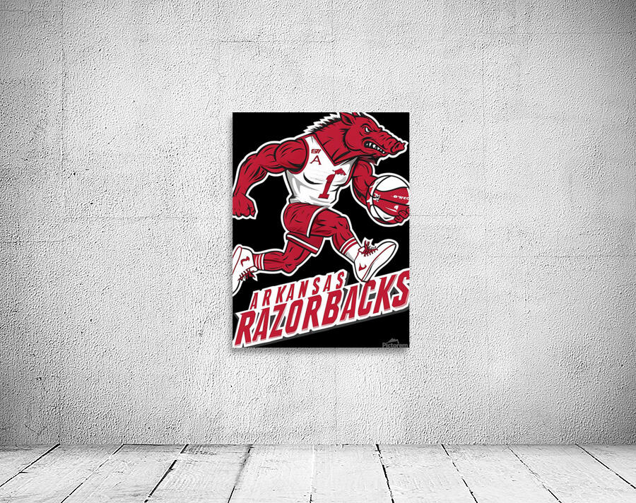 Muscle Razorback Cartoon Dynamic Cartoon Razorback Mascot Running In Aggressive Pose by ...