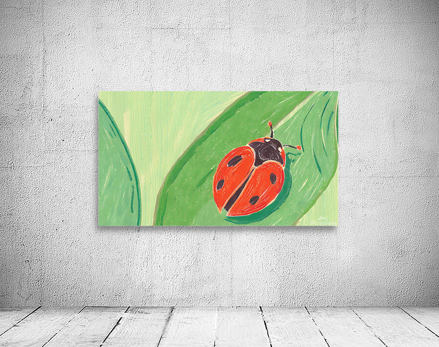 Charming Ladybug on a Leaf Wall Preview
