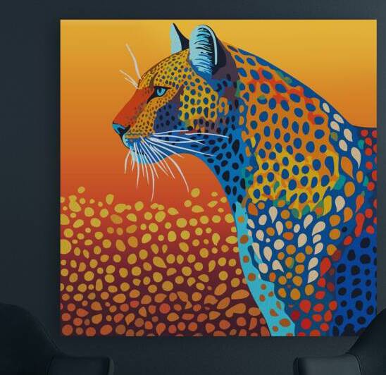 Abstract Vibrant Leopard Art by Ramy Salah Hefny