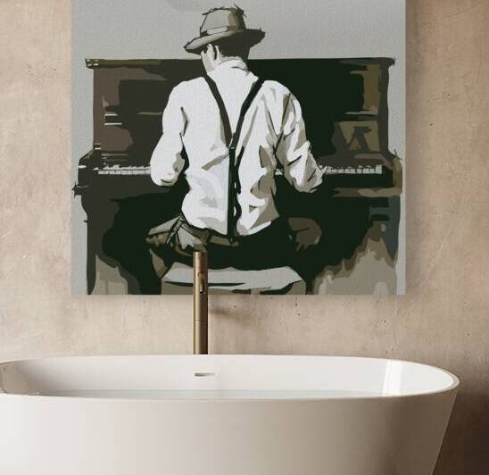 Vintage Pianist in Harmony by Ramy Salah Hefny