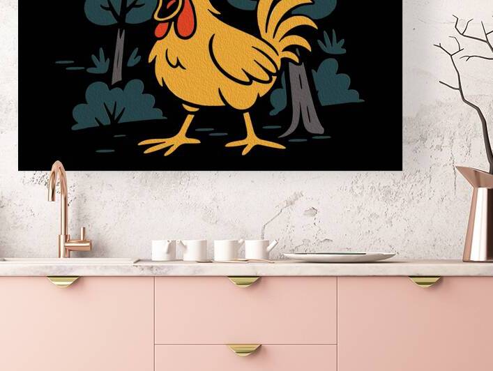Funny Chicken Design – F-Caw-F Cartoon Animal Humor by Ramy Salah Hefny
