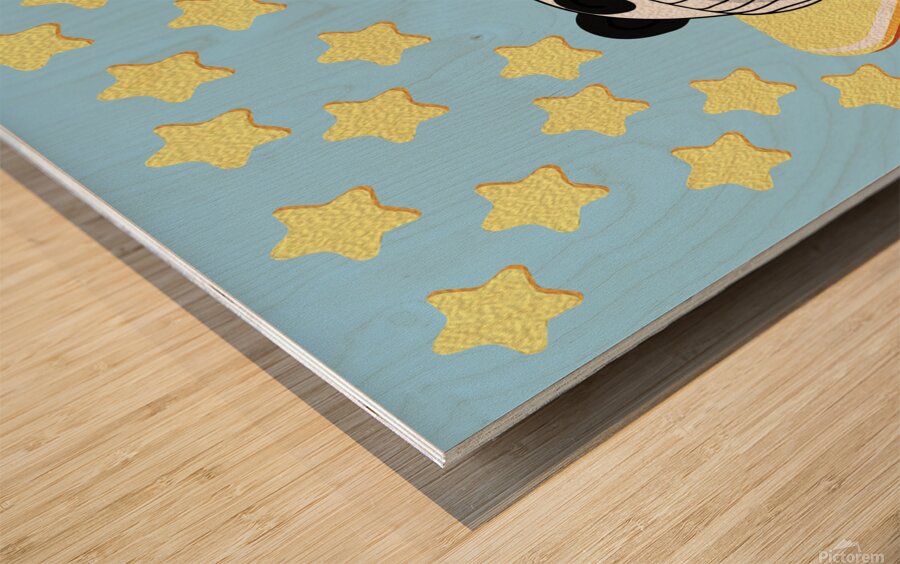 Creative Anime Wall Art | Girls Animal Companions 19 Wood print