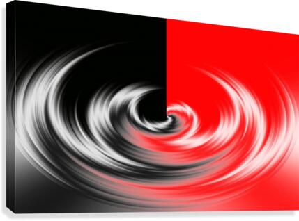 Black White Red Abstraction Canvas Print