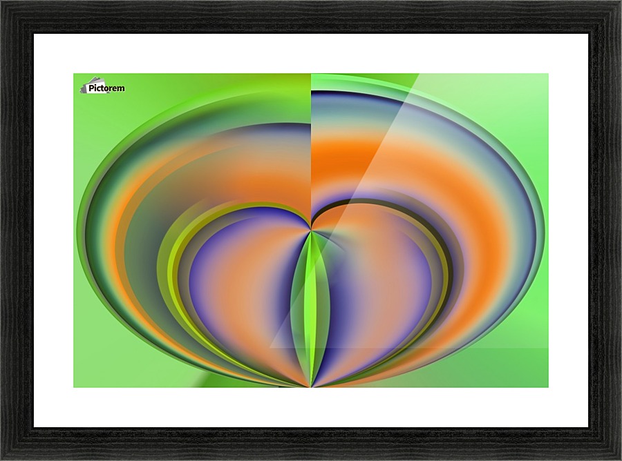 Heart Abstraction Picture Frame print