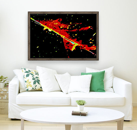 Red & Black Abstraction Reproduction