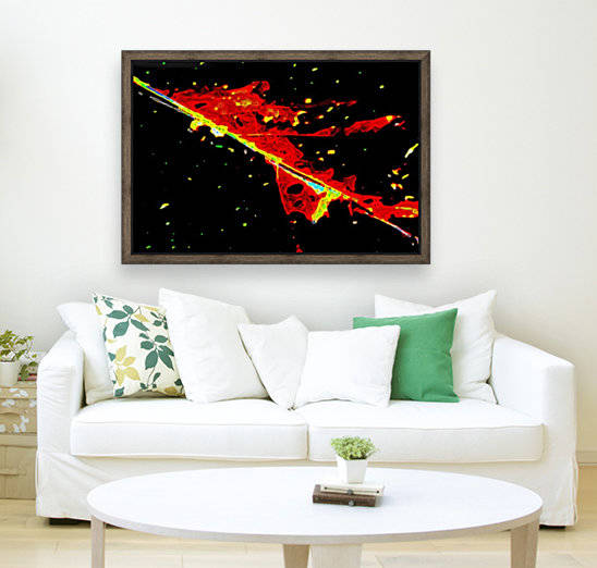 Red & Black Abstraction by Rizal Ghazali