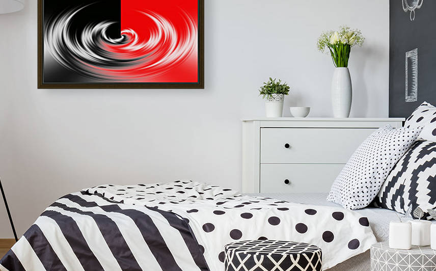 Black White Red Abstraction by Rizal Ghazali