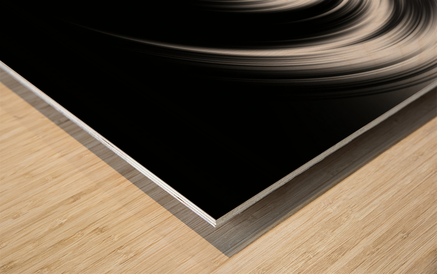 Black White Red Abstraction Wood print