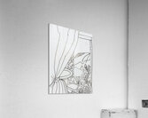 Kauai View in Colored Pencil Acrylic Print