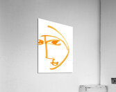 Line Portrait - Tangerine Acrylic Print