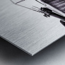 Fiddle in Black and White Metal print