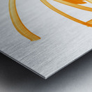 Line Portrait - Tangerine Metal print