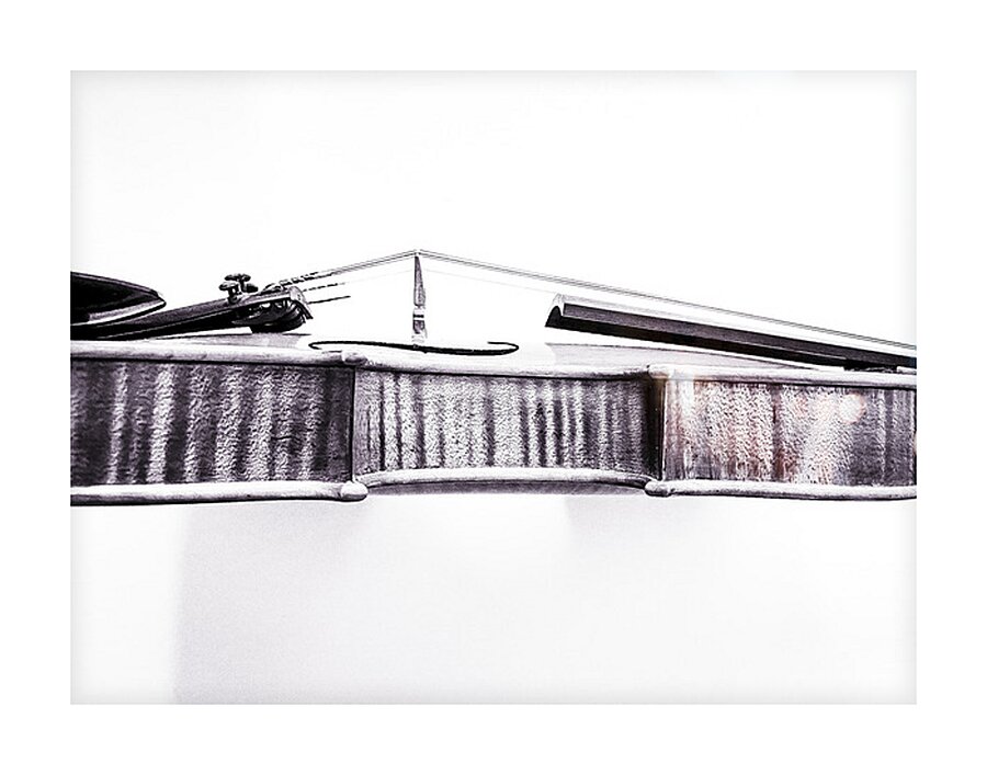 Fiddle in Black and White Picture Frame print