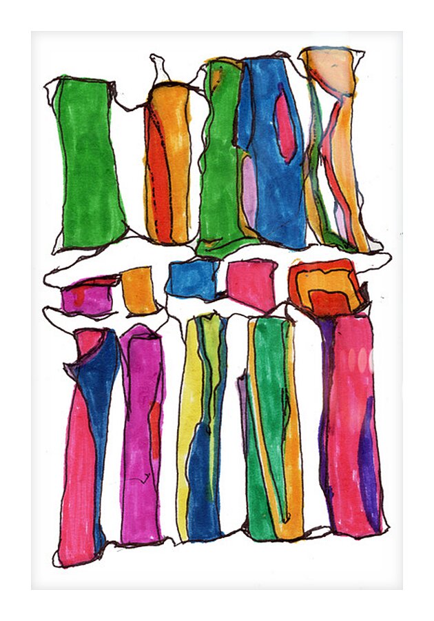 Pillars of Color  Picture Frame print