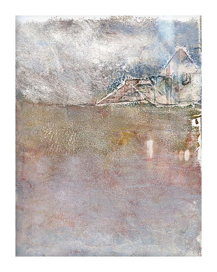 House in Fog Picture Frame print