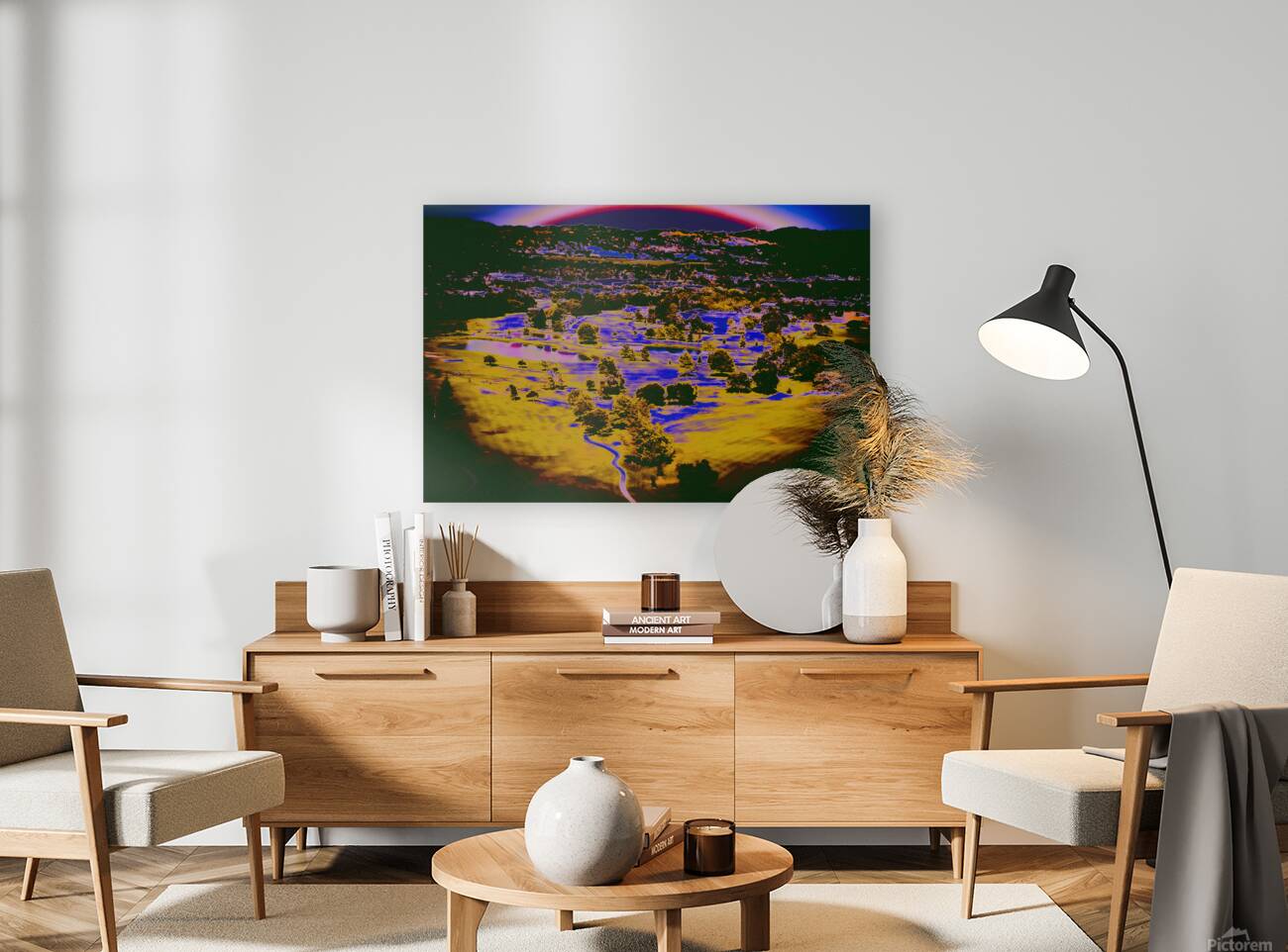 Air over Earth - three Reproduction