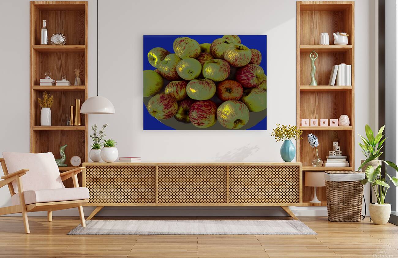 Apples on Blue Reproduction