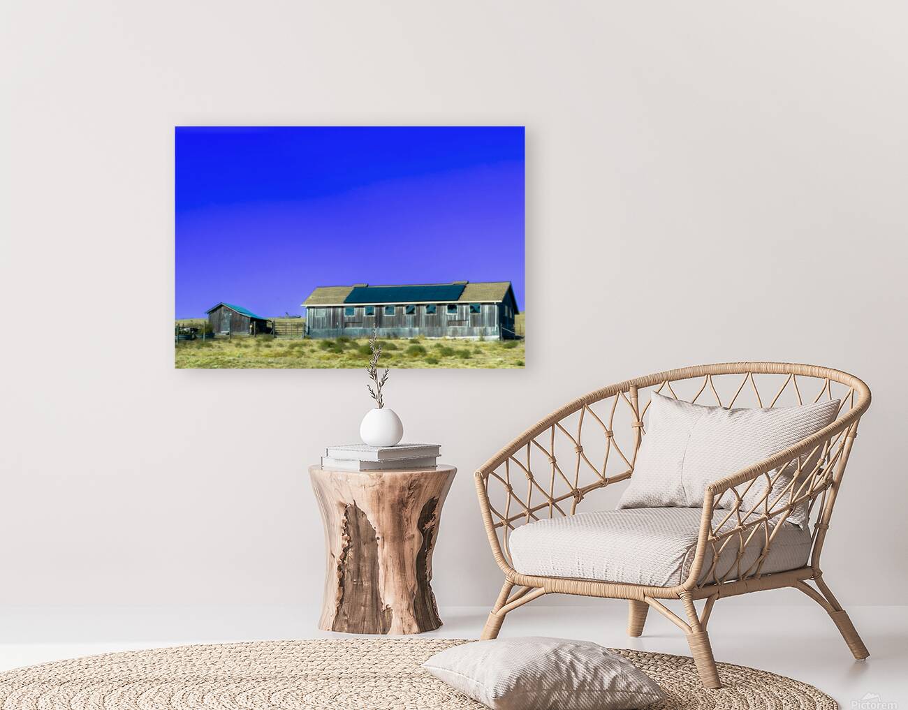 Blue Roof Shed  Reproduction