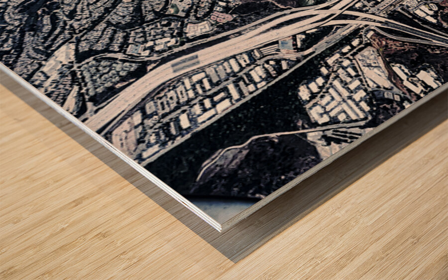 Air over Earth - two Wood print