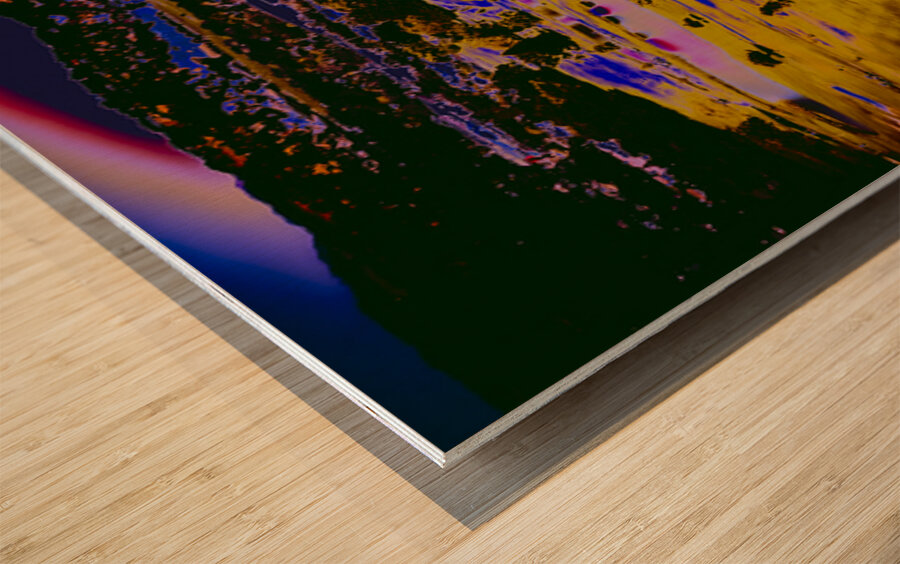 Air over Earth - three Wood print