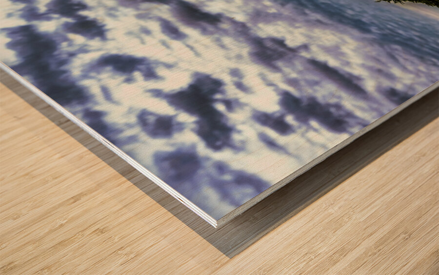 Alone Waiting for Rain Wood print