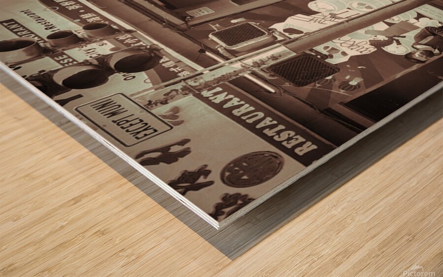 On the Corner - Chinatown SF  Wood print