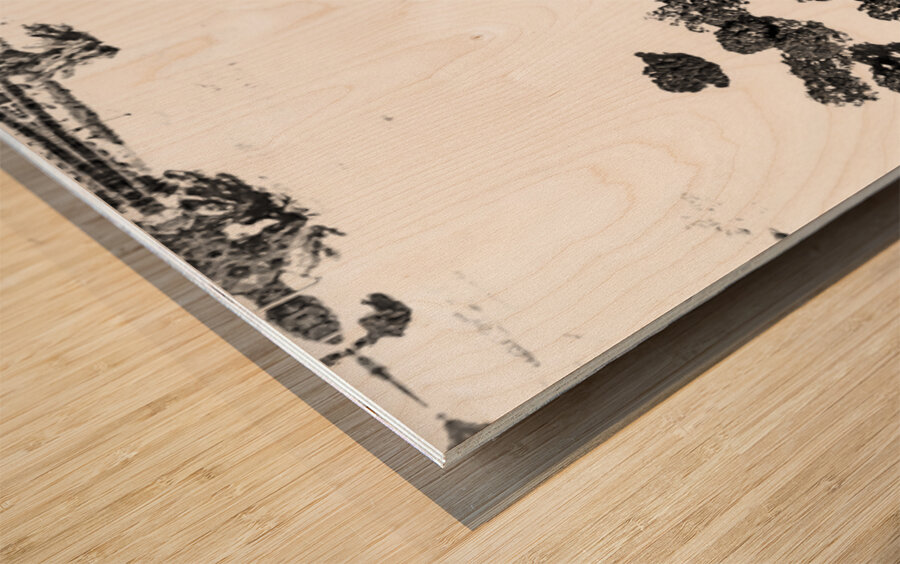 Abstract Fields Wood print