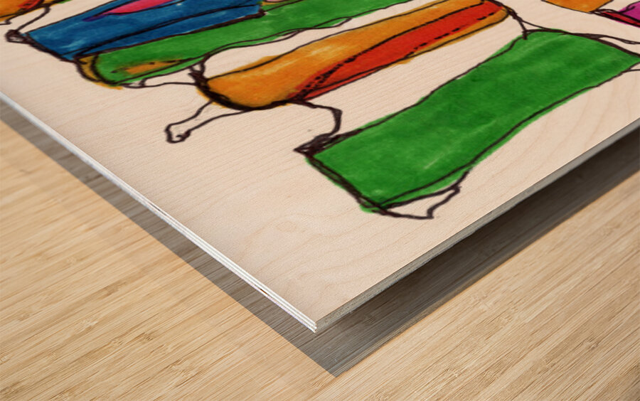 Pillars of Color  Wood print