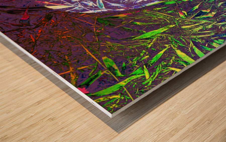 Grasses in layers Wood print