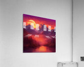  the sun setting over towering mountain peaks Acrylic Print