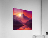  the sun setting over towering mountain 1 Acrylic Print