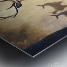 a deer. An expression of the freedom of animals and the beauty of nature. Metal print