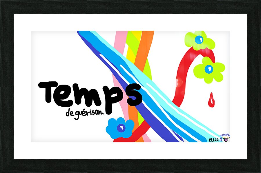 Temps de guerison Picture Frame print