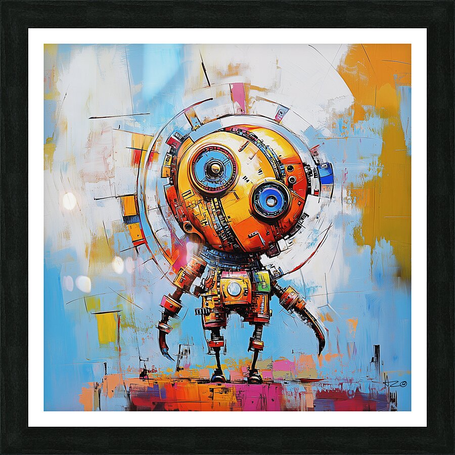 Crazy Head Male Picture Frame print