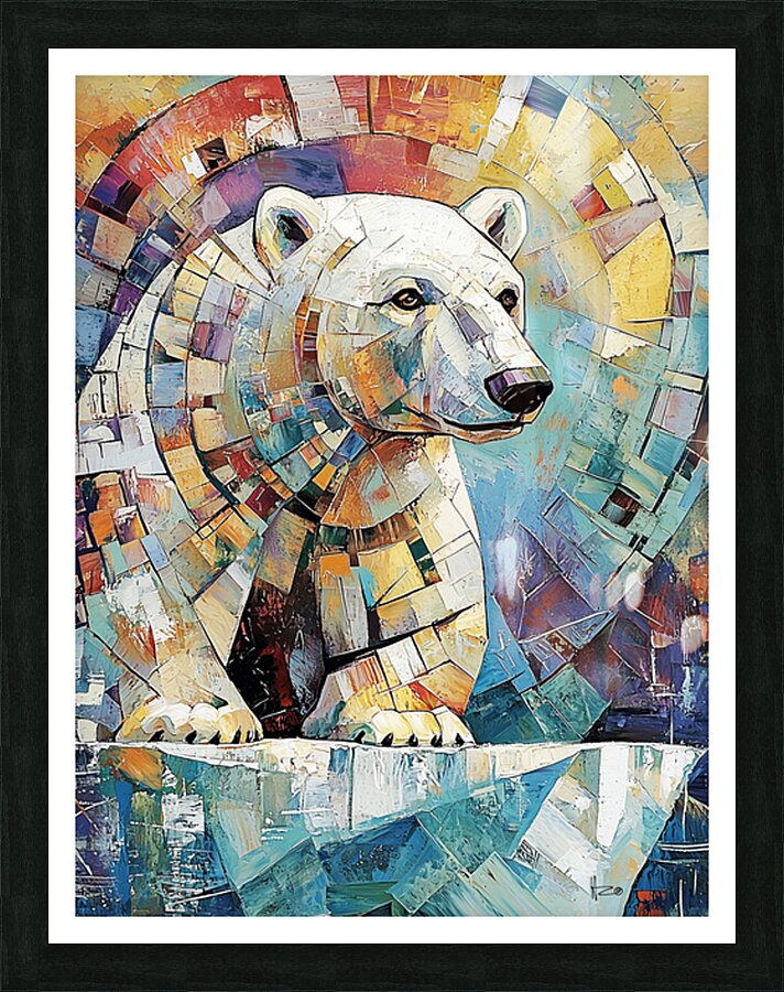 Polar Bear Picture Frame print