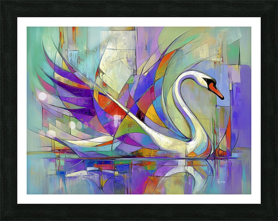 Graceful Swan Picture Frame print