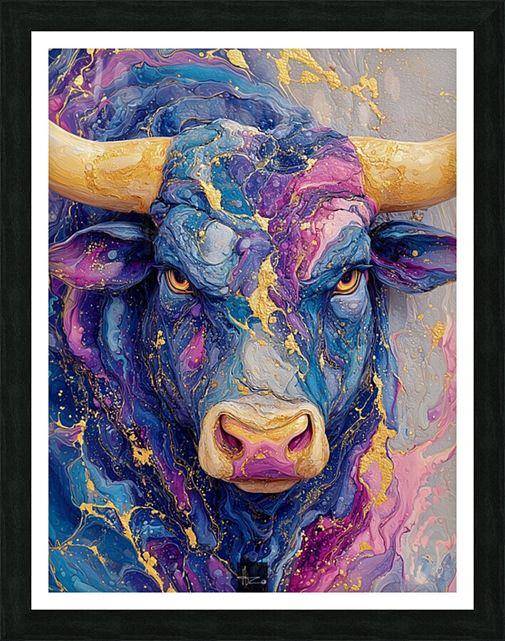 Bull One Picture Frame print