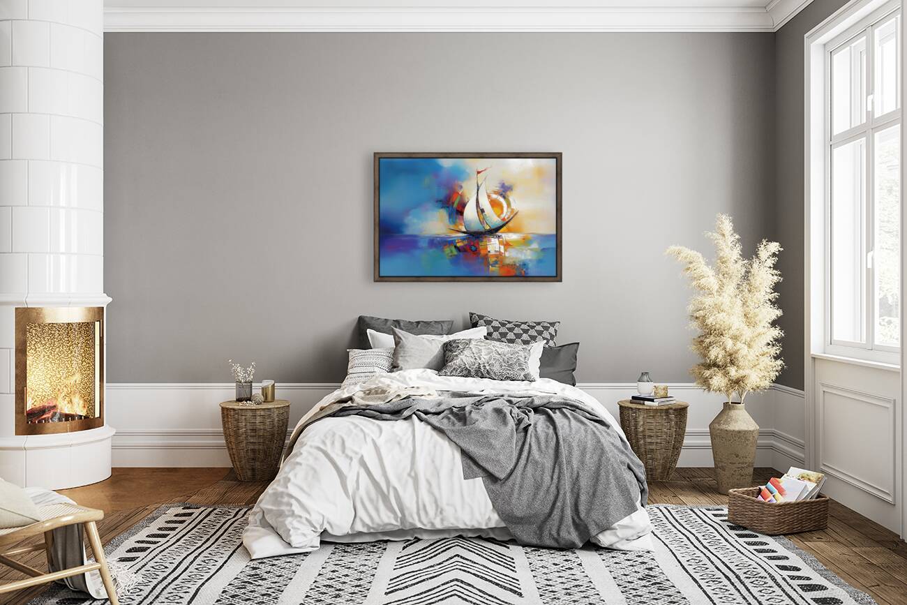 Lonely Sailboat Reproduction