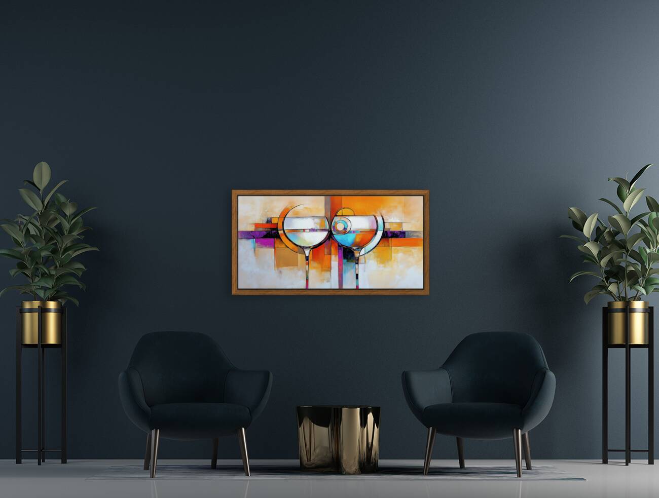 Kissing Wine Glasses Reproduction