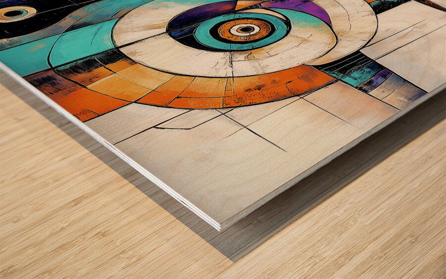 Abstraction IX Wood print