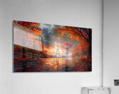 Autumn Serenity by the Eiffel Tower Acrylic Print