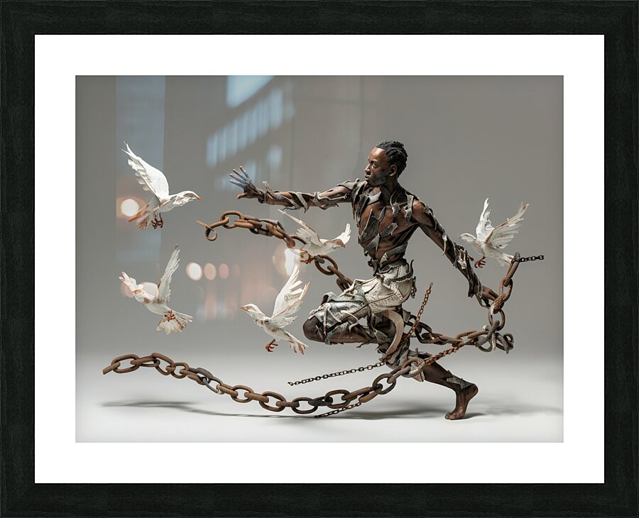 Liberations Embrace: Chains Transformed Picture Frame print