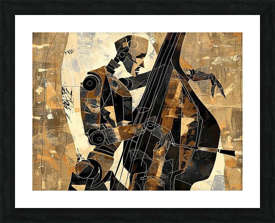 The Jazzbot: A Mechanical Melody Picture Frame print