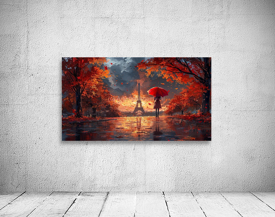 Autumn Serenity by the Eiffel Tower Wall Preview