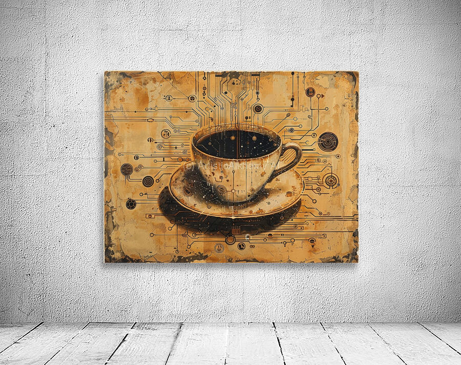 Digital Renaissance: Coffee Cup Revival 4 Wall Preview