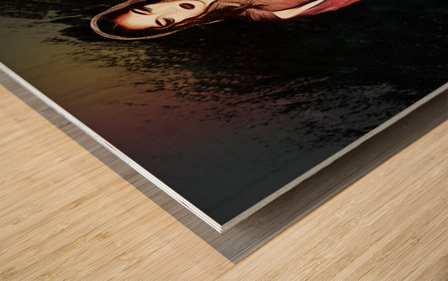 Red & Gold Wood print