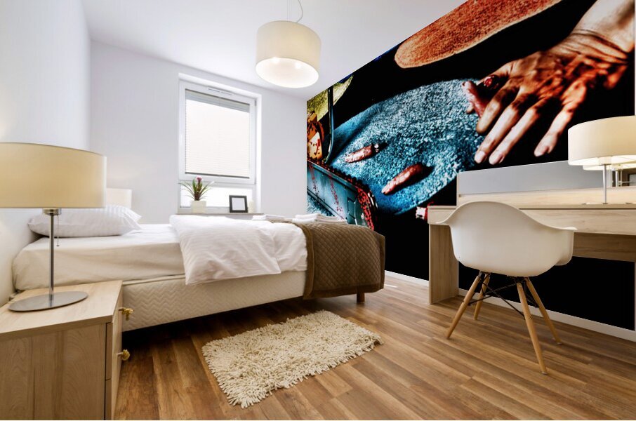 Hands Down Mural print